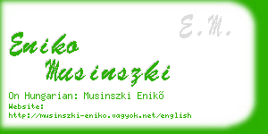 eniko musinszki business card